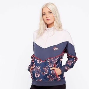 Thunder Blue Floral Size Large Nike Track Jacket